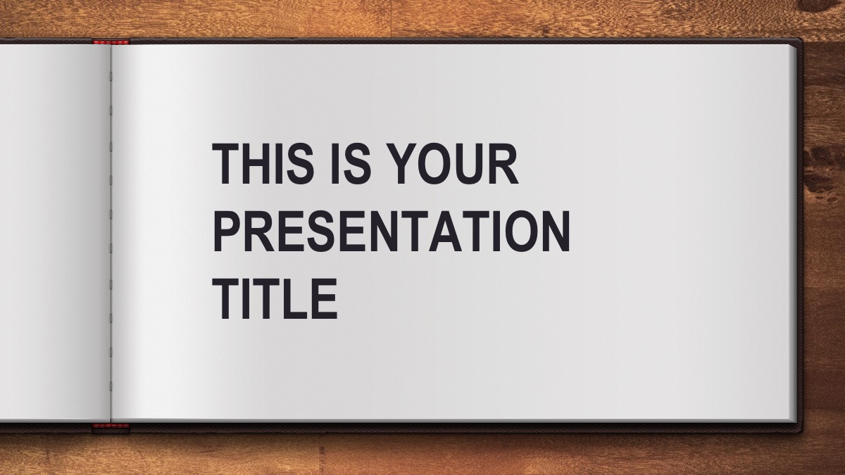 presentation for a book